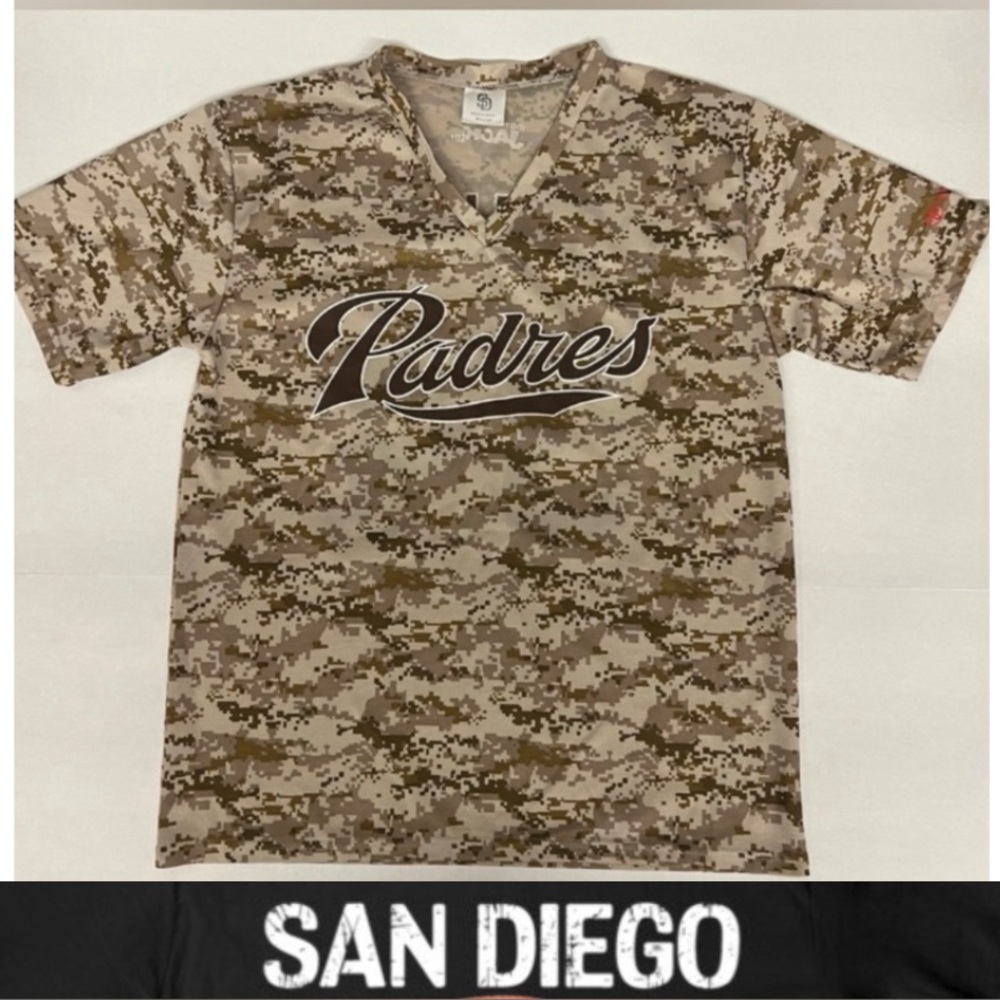 San Diego Padres - Andrew Cashner # 34 - Camo Jersey Shirt